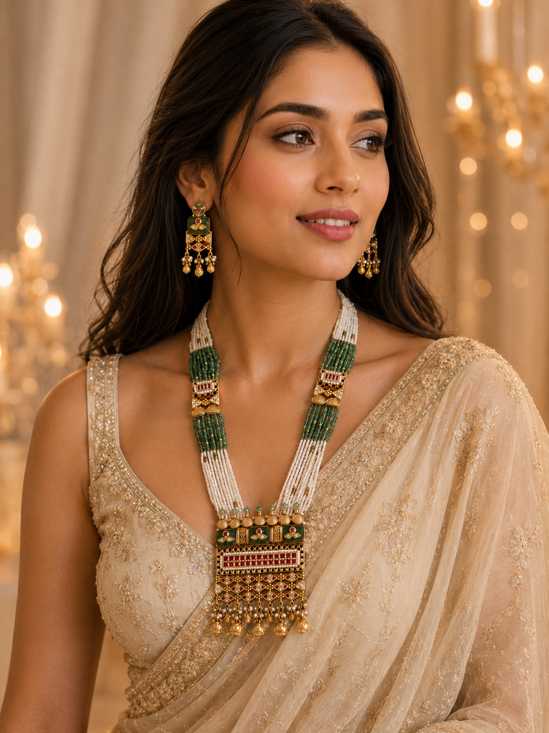 Graceful Gold Matching Earrings Set Gallery View